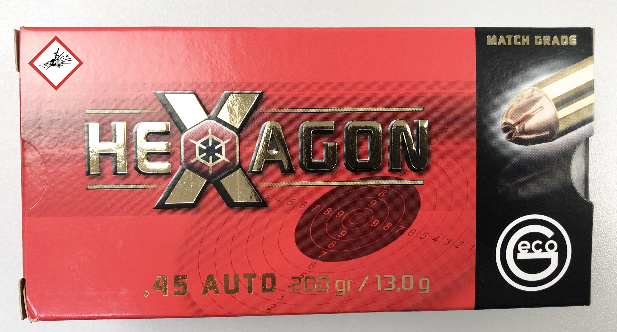 203276_Geco .45 Auto Hexagon 200grs