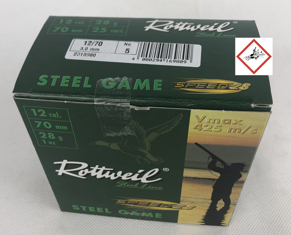 Rottweil Steel Game Speed Flintenpatrone 12/70 28G 3,0mm