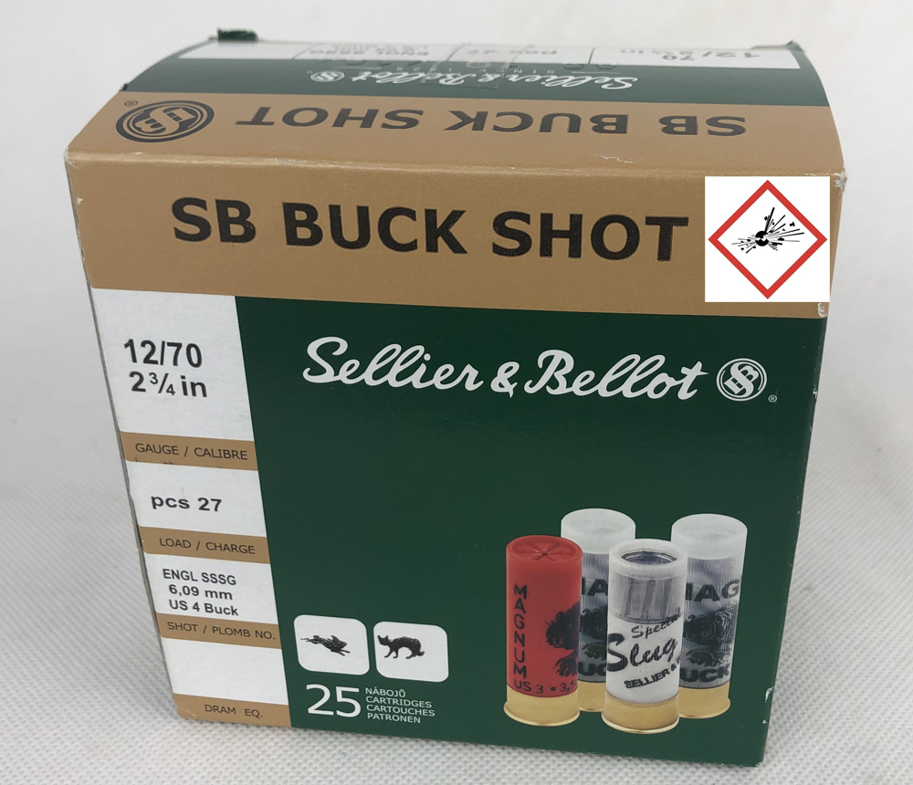 Sellier & Bellot 12/70 Buck Shot 36 g, 6,1 mm