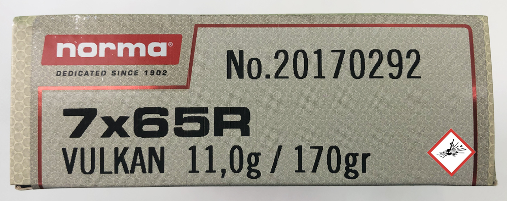 Norma Vulkan Jagdpatrone Kal. 7X65R 170grs