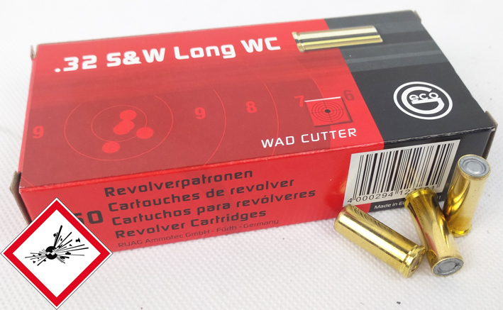 Geco Revolverpatrone .32 S&W Lang WC 100 grs.